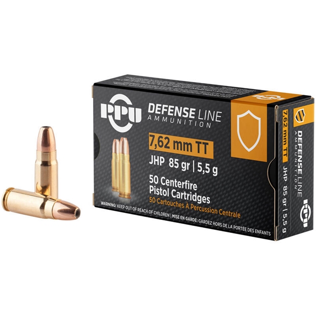 Picture of  Ppu Ppd7t Defense  7.62X25mmtokarev 85Gr Jacketed Hollow Point 50 Per Box/10 Case 8605003813200