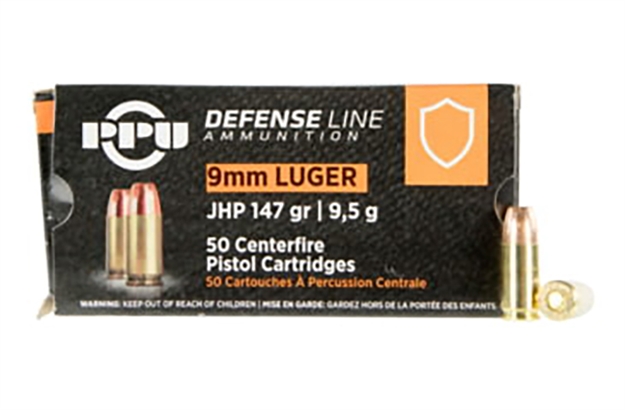 Picture of  Ppu Ppd92 Defense  9Mmluger 147Gr Jacketed Hollow Point 50 Per Box/20 Case