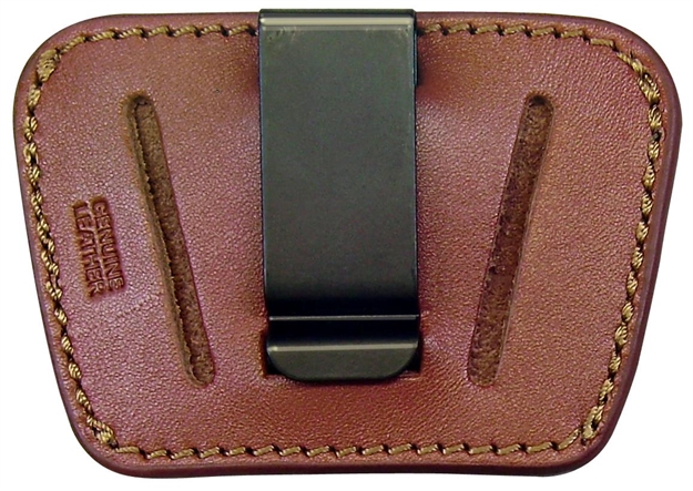 Picture of  Psp 036 Belt Slide  Iwb/Owb Tan Leather Belt Clip/Slide Fits Small/Med Semi-Auto Ambidextrous
