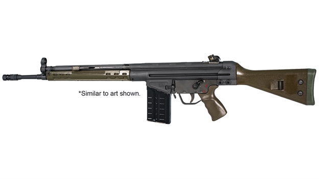 Picture of  Ptr 101 Gir  *Reconditioned 308 Win,7.62X51mm Nato 18" 20+1, Black Parkerized Reciever With Scope Mount, Green Synthetic Furniture (Stock May BE Blemished)