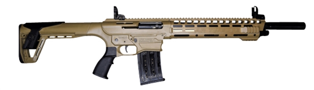 Picture of PW Arms Inc Ar12psdt Ar-12 A2 Desert Tan Anodized 12 Gauge 20" 3" 5+1