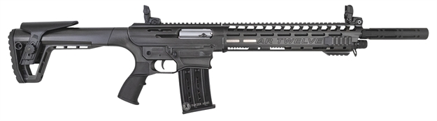 Picture of PW Arms Inc Ar12psfume Ar-12  Distressed Gray Anodized 12 Gauge 20" 3" 5+1 Fixed W/Adjustable Cheekpiece Stock