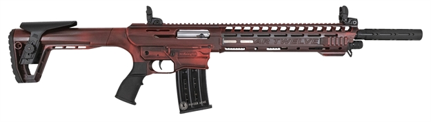 Picture of PW Arms Inc Ar12psredcra Ar-12  Distressed Red Cerakote 12 Gauge 20" 3" 5+1 Fixed W/Adjustable Cheekpiece Stock
