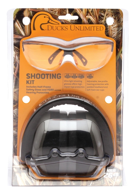 Picture of Pyramex Ducombo5740 Combo Kits Pm8010 Earmuff/Shooting Glasses 26 DB Black/Orange
