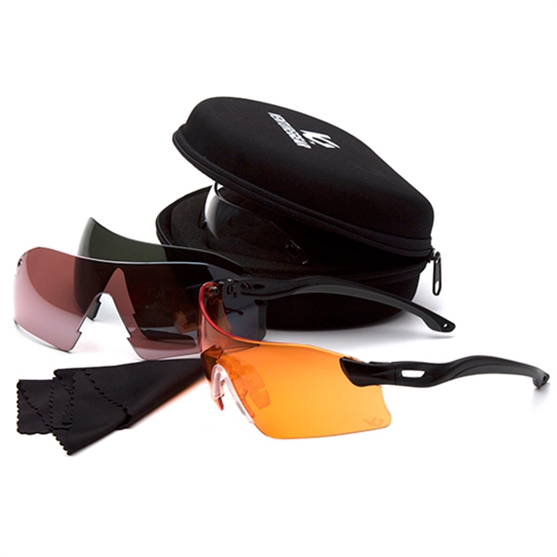 Picture of  Pyramex Vgsb88kit Drop Zone Glasses Kit Multi Lens Anti-Fog Black Frame 811907020998