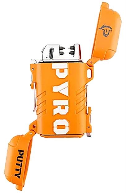 Picture of  Pyro Putty Pparc2 Dual Arc Elite Lighter Gray 2.63" Long Includes Usb Cable/Lanyard 850010286334