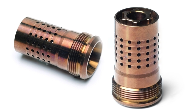 Picture of Q Llc Cb1228 Cherry Bomb  22 Cal (5.56Mm) Copper 17-4 Stainless Steel With 1/2"-28 Tpi Threads & 1.64" Oal CB-1/2-28 860248000435