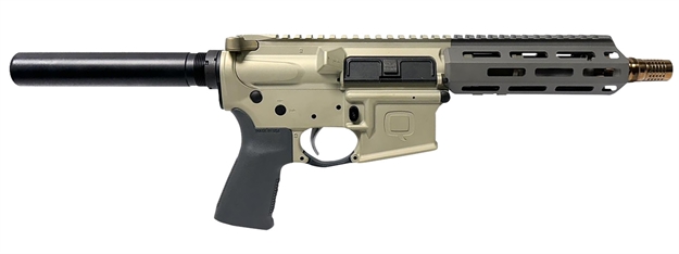 Picture of  Q Llc Sw300blk7inpistolnb Sugar Weasel  300Bo Nato 30+1 7" Black Anodized Threaded Barrel, Aluminum Picatinny Rail Receiver NO Brace 810152960011