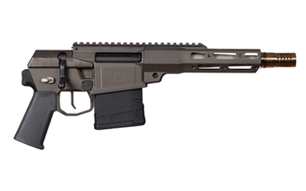 Picture of Q Llc Fix8inpistolnb The Fix  8.6 Blackout 10+1 8" Tapered Threaded Barrel, Gray, Magpul K Grip, 7" Q-Sert Handgaurd, Ar-10/Sr-25 Mag, Cherry Bomb Brake, Ambi Controls (No Brace) FIX-86-8IN-PISTOL-NB