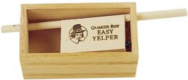 Picture of Quaker Boy Easy Yelper Push Button Turkey Box/Friction Call, Mahogany/Maple 13604