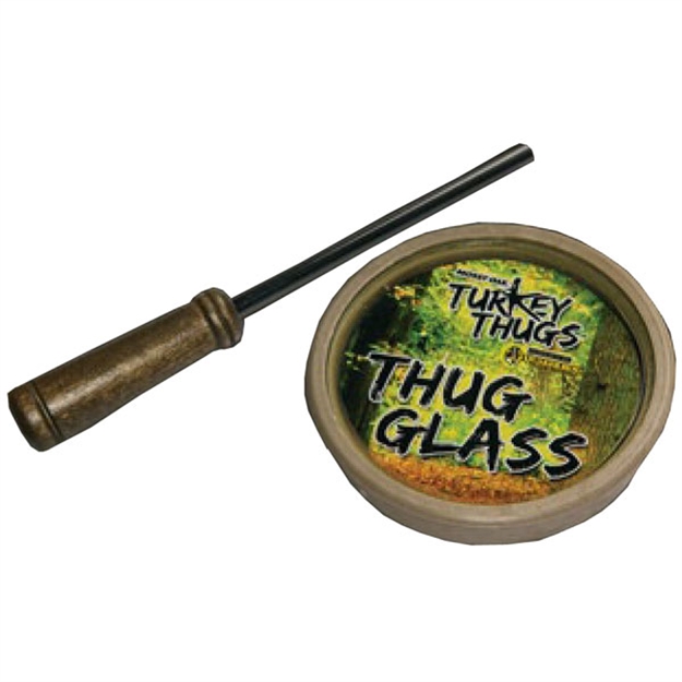 Picture of Quaker Boy Turkey Thugs Thug Glass Pot Call, Water Proof, Carbon Striker, High Pitch