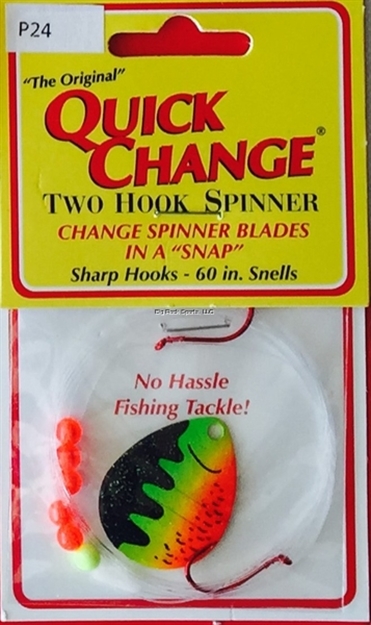 Picture of Quick Change Crawler Harness, 2 Hooks, #4 Colorado Chartreuse Perch Crystal