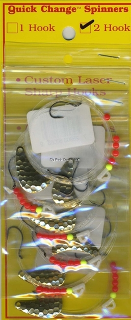 Picture of Quick Change Crawler Harness, 2 Hooks, Hammered Brass, Carded