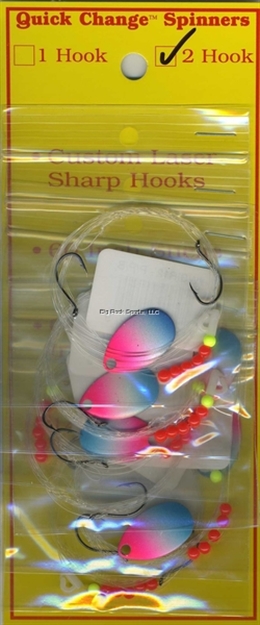 Picture of Quick Change Crawler Harness, 2 Hooks, Pink/Pearl/Blue, Carded