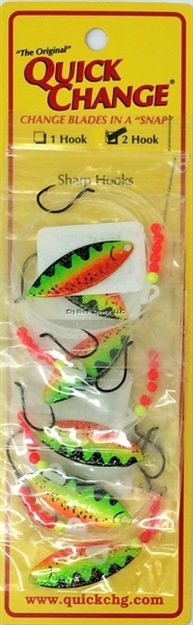 Picture of Quick Change Crawler Harness, 2 Hooks, Willow Chartreuse Perch, Carded