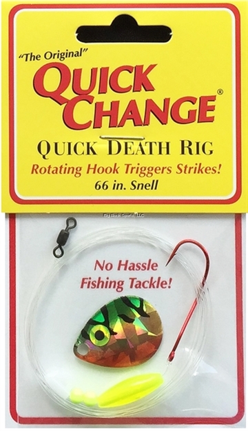 Picture of Quick Change Quick Death Spinner Rig, One #2 QD Red Hook, 66" 14Lb Snell, Sz3 Colo Blade, Perch Firetiger 1/Cd