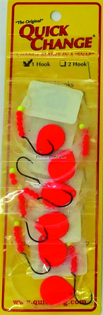 Picture of Quick Change Single Hook 60" Crawler Harness, #2 Blk N Hook, Sz2 Colo Blade, Orange, 6/Strip Card
