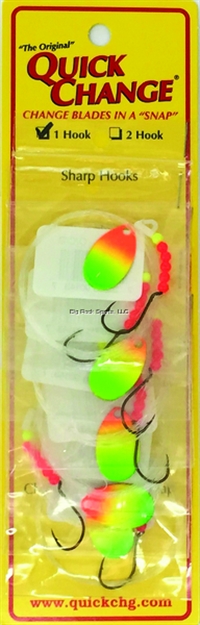 Picture of Quick Change Spinner, 1 Hook #3 Indiana Orange/Chart/Green, Carded