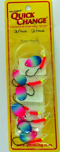 Picture of Quick Change Spinner, 1 Hook #3 Indiana Pink/Pearl/Blue, Carded