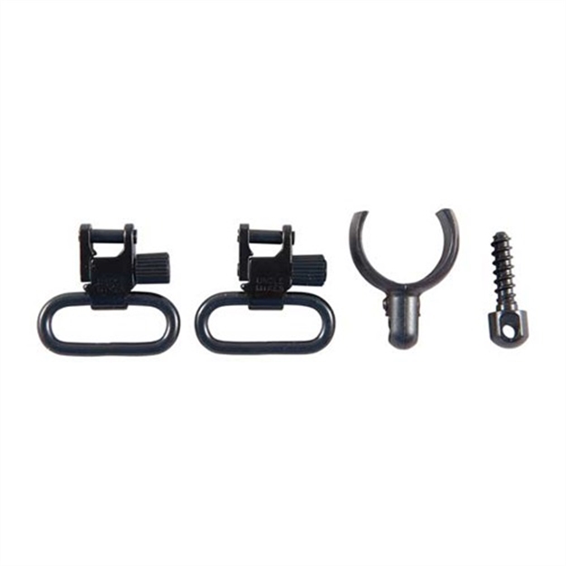 Picture of  Uncle Mike's 15912 Magnum Band Swivel Set Quick Detach 115 Sg-1 Blued 1" Loop For 12 Gauge Single/ Over Under Barrel Shotgun