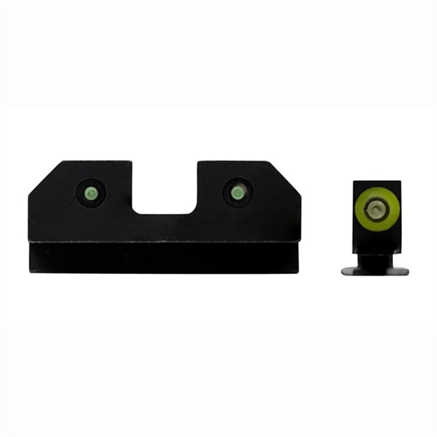 Picture of  XS Sights Glr014p6g R3d  Night Sights Fits Glock  Black | Green Tritium Green Outline Front Sight Green Tritium  Rear Sight 647533046497