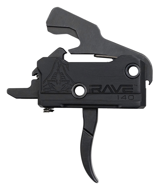 Picture of Rise Armament T017blk Ra-140 Super Sporting Single-Stage Curved Trigger With 3.50 Lbs Draw Weight & Black Hardcoat Anodized Finish For Ar-Platform Right RAR140AWP