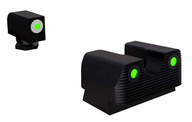 Picture of  Rival Arms Ra2b231g Night Sights For G42/G43/G48  Green Tritium White Outline Front Sight-Green Tritium Black Outline Rear Sight