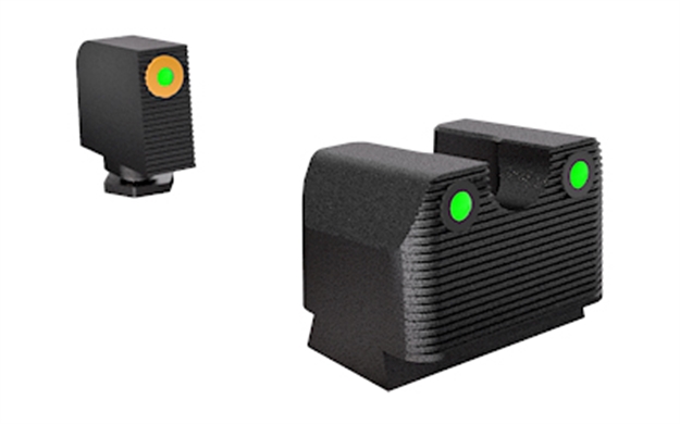 Picture of  Rival Arms Ra3a231g Night Sights For Glock Mos  Green Tritium Orange Outline Front Sight-Green Tritium Black Outline Rear Sight Glock 17/19 788130026953