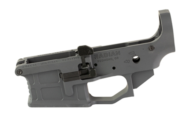 Picture of  Radian Weapons R0388 A-Dac 15 Lower Receiver Gray, Fully Ambi Controls, Talon 45/90 Safety, Ext. Bolt Catch, Left-Side Mag Release, Right-Side Bolt Release, Enhanced Takedown Pins 817093023720