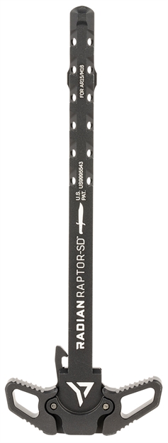 Picture of  Radian Weapons R006blem Raptor SD *Blem Ambi Charging Handle, Black, Gas Ported Shaft, Fits Mil-Spec Ar-15/M16 Platform