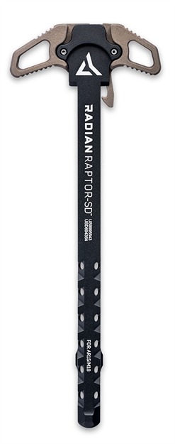 Picture of  Radian Weapons R0289 Raptor SD Charging Handle & 45/90 Talon Safety, Radian Brown, Ambi Controls, Gas Ported Shaft, Fits Mil-Spec Ar-15/M16 Platform