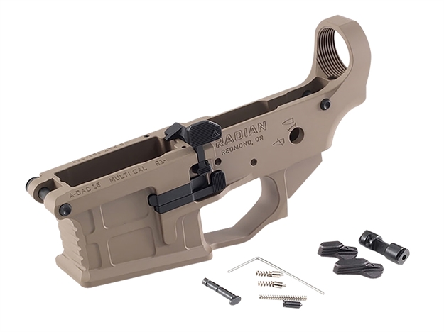 Picture of  Radian Weapons R0390 A-Dac 15 Lower Receiver Fde, Fully Ambi Controls, Talon 45/90 Safety, Ext. Bolt Catch, Left-Side Mag Release, Right-Side Bolt Release, Enhanced Takedown Pins