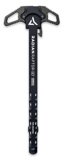Picture of  Radian Weapons R0565 Raptor SD Ambi Charging Handle, Radian Gray, Gas Ported Shaft, Fits Mil-Spec Ar-10/Sr-25 Platform