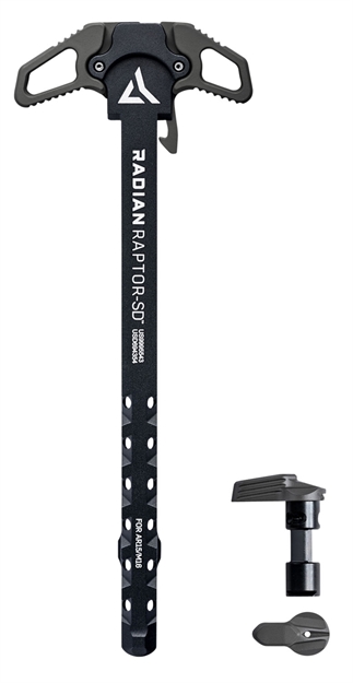 Picture of Radian Weapons R0668 Raptor-Sd  Charging Handle With Talon Safety Ar-15, M16 Radian Gray Aluminum