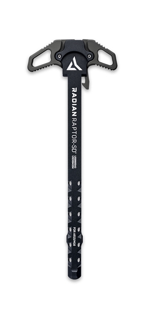 Picture of  Radian Weapons R0561 Raptor SD Ambi Charging Handle, Radian Gray, Gas Ported Shaft, Fits Mil-Spec Ar-15/M16 Platform 817093025441
