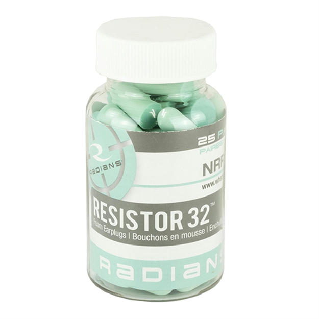 Picture of Radians Fp70a25 Resistor Earplugs Foam 32 DB IN The Ear Aqua Blue Adult 25 Pair FP70A/25