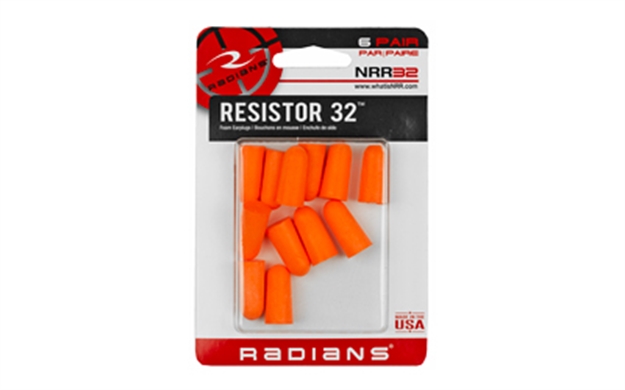 Picture of  Radians Fp8000bp Resistor Earplugs Foam 32 DB IN The Ear Orange Adult 6 Pair 674326212579