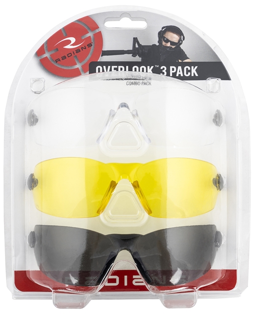 Picture of Radians Ov3114cs Overlook Glasses Adult Clear/Smoke Gray/Amber/Black/Silver Frames 3 Pack OV3-114CS