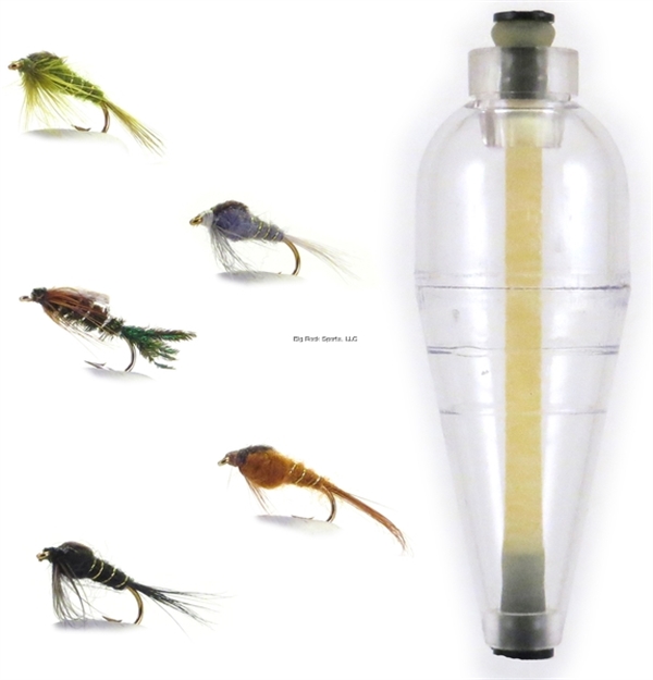 Picture of Rainbow 1/4Oz Clear A-Just-A-Bubble, 5 Nymph Flies Assorted