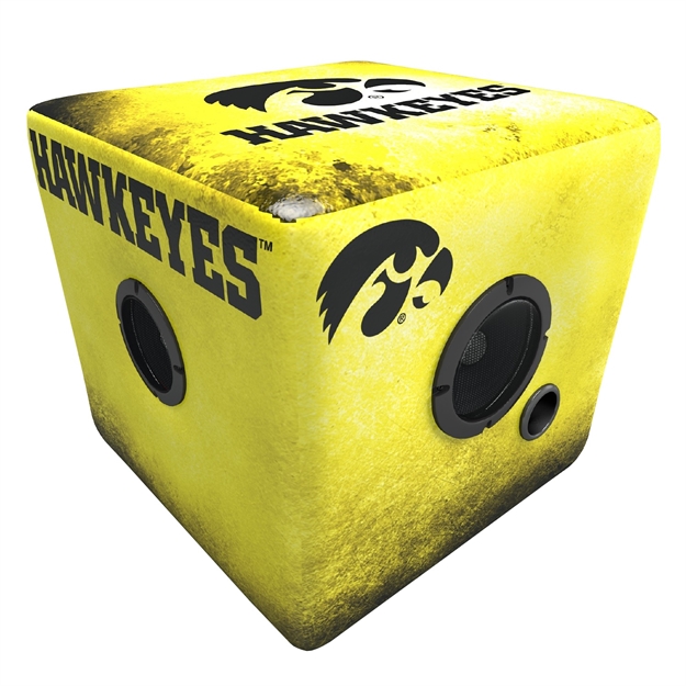 Picture of Rainmaker Iowa Hawkeyes Bluetooth Speaker Ottoman-Yellow/Blk