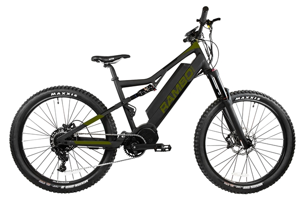 Picture of  Rambo Bikes 1000Xpfs Rampage  Matte Black/Green 18.50" Frame, 11 Speed, Bafang 1000W Ultra Drive Motor 816153014319