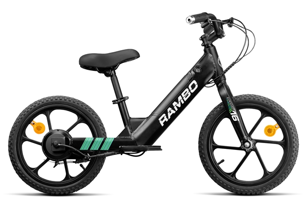 Picture of  Rambo Bikes R250lb Lil' Whip Kids Matte Black, 16" Frame Single Speed, 250W Hub Motor, 14 Mph Speed 816153015668