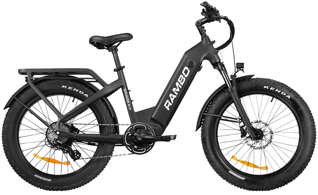 Picture of  Rambo Bikes Sav20bk The Savage 2.0 Step Thru Black Shimano High Performance 8 Speed 750W-1000W Rambo Hub Motor UP TO 30Mph Speed