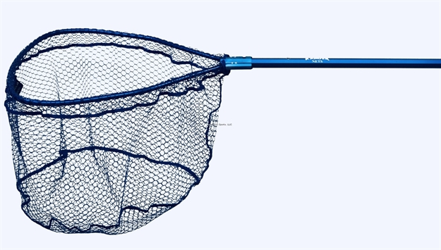Picture of Ranger Blue Kayak Net Telescopic 29"-45" Handle, 20"X20" Hoop Size, 18" Net Depth, Rubber Coated Hook Free Treated
