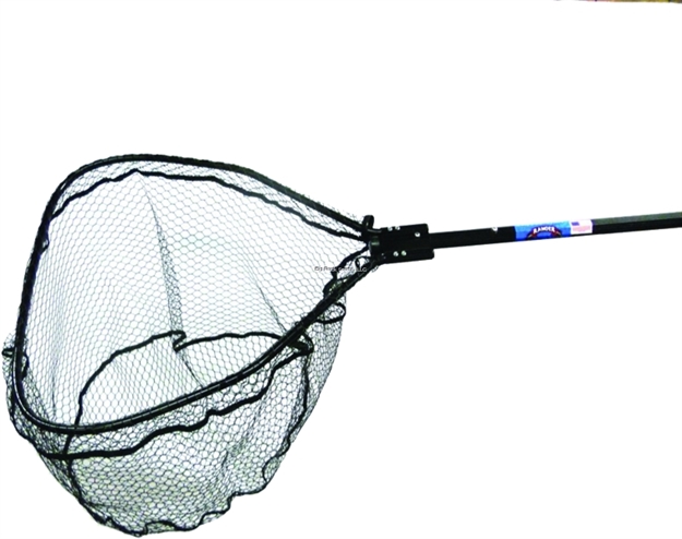 Picture of Ranger Landing Net, Knotless Flat Bottom Rubber Coated Netting 48"Handle 25"X25hp 24" Depth