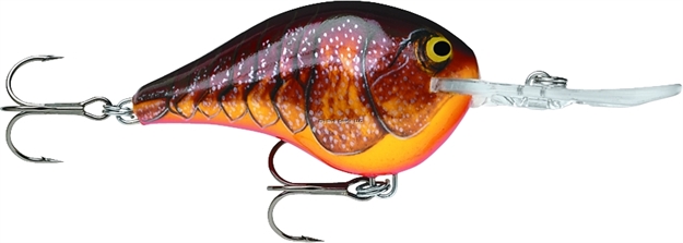 Picture of Rapala Dives-To 06 Crankbait, 2", 3/8 Oz, Dark Brown Crawdad, Floating