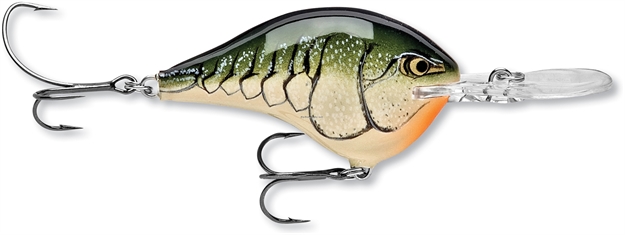 Picture of Rapala Dives-To 06 Crankbait, 2", 3/8 Oz, Olive Green Crawdad, Floating