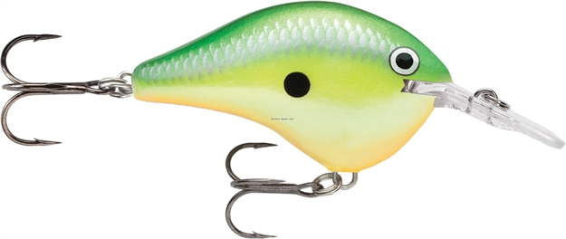 Picture of Rapala Dives-To 06 Crankbait, 2", 3/8 Oz, Rasta, Floating