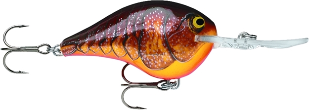 Picture of Rapala Dives-To 10 Crankbait, 2 1/4", 3/5 Oz, Dark Brown Crawdad, Floating