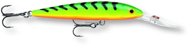 Picture of Rapala Down Deep Husky Jerk, 4", 3/8 Oz, Firetiger, Suspending